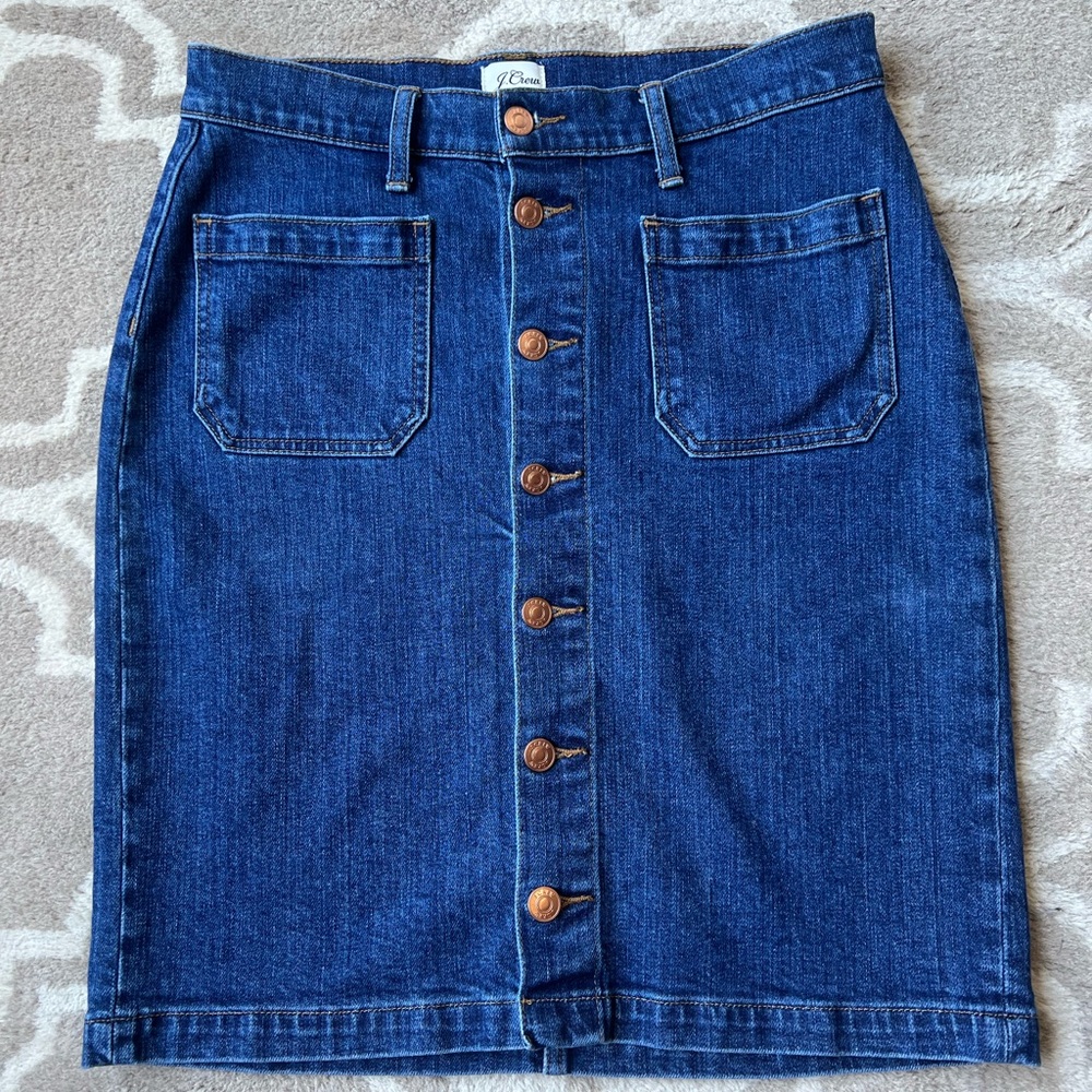 J.Crew Re-Imagined Denim Button-Up Skirt